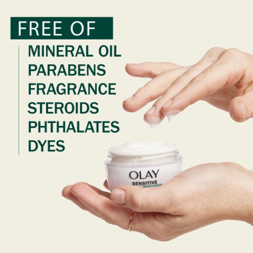 Olay Sensitive Facial Moisturizer Cream Soothing for Sensitive Skin Perspective: right