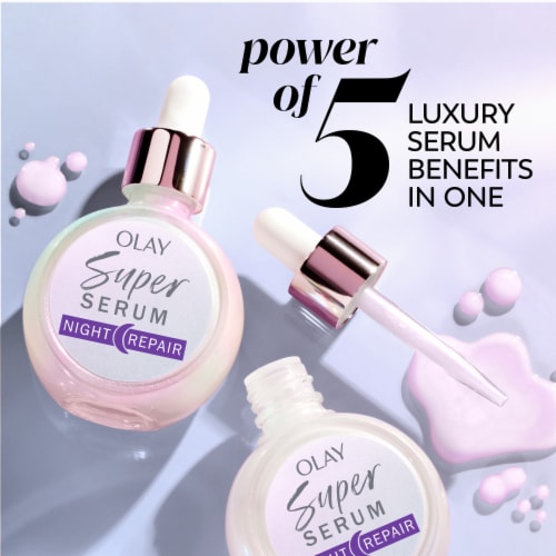 Olay Super Serum Facial Moisturizer Night Repair Perspective: right