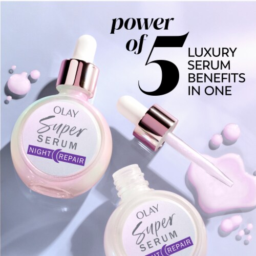 Olay Super Serum Facial Moisturizer Night Repair Perspective: right