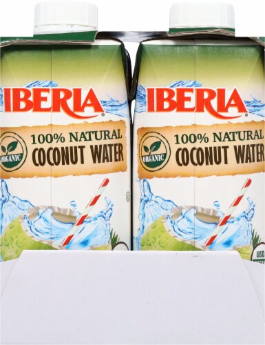 Iberia 100% Natural Coconut Water 4 - 11.1 fl oz Packs Perspective: right