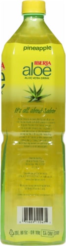 Iberia Pineapple Aloe Vera Drink with Pure Aloe Pulp 50.8 fl oz Perspective: right