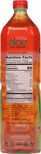 Iberia Strawberry Aloe Vera Drink with Pure Aloe Pulp 50.8 fl oz Perspective: right
