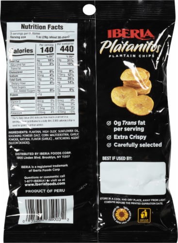 Iberia Garlic Plantain Chips 3 oz Perspective: right