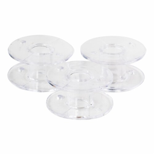 SINGER Transparent Plastic Class 15 Bobbins-12/Pkg Perspective: right