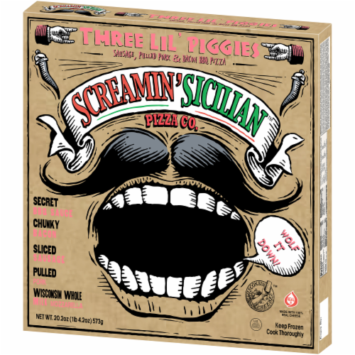 Screamin' Sicilian Three Lil' Piggies Pizza Perspective: right