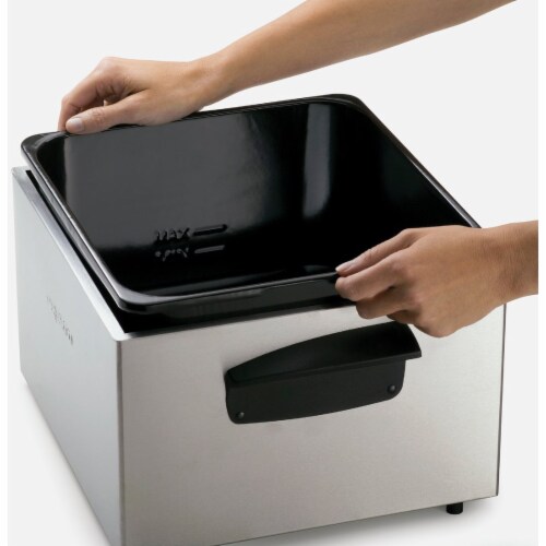 Presto® ProFry Dual Basket Silver Stainless Steel Deep Fryer Perspective: right