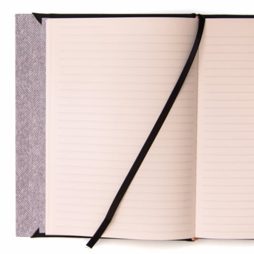 Top Flight Magnetic Flap Back Journal - Black Perspective: right