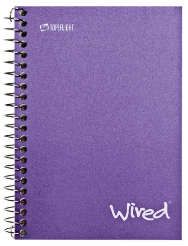 Top Flight Wired College Ruled Personal Notebook - 100 Sheets - Assorted Perspective: right