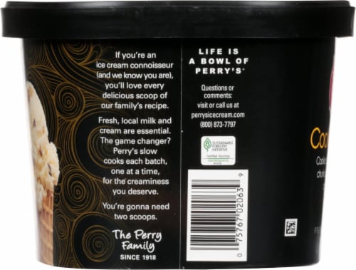 Perry's Ice Cream® Cookie Dough Ice Cream Tub Perspective: right