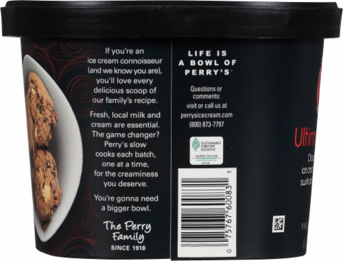 Perry's Ice Cream® Ultimate Cookie Ice Cream Tub Perspective: right