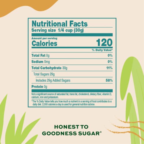 Florida Crystals Regenerative Organic Powdered Raw Cane Sugar Perspective: right