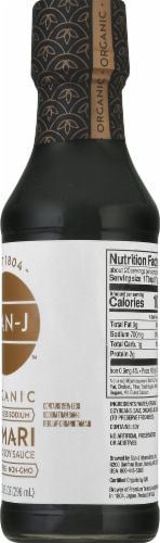 San-J Organic Reduced Sodium Tamari Soy Sauce Perspective: right