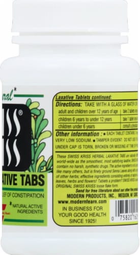 Swiss Kriss® Herbal Laxative Tabs Perspective: right