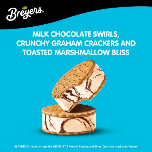 Breyers Frozen Dairy Dessert Sandwich S'mores Sandwich 16 fl oz, 16 fl oz