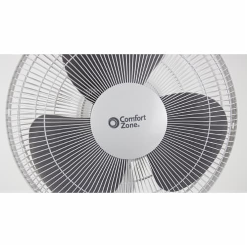 Comfort Zone Oscillating Pedestal Quad Pod Fan White, 16 in Kroger