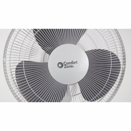 Comfort Zone Oscillating Pedestal Quad Pod Fan - White Perspective: right