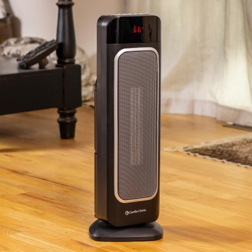 Comfort Zone Portable 23 Oscillating Digital Tower Space Heater with