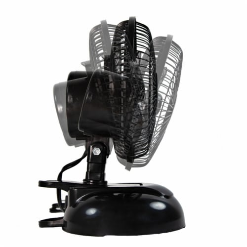 Comfort Zone® 6-Inch Clip/Desk Combination Fan - Black Perspective: right