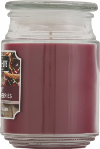 Candle-Lite Juicy Black Cherries Jar Candle Perspective: right