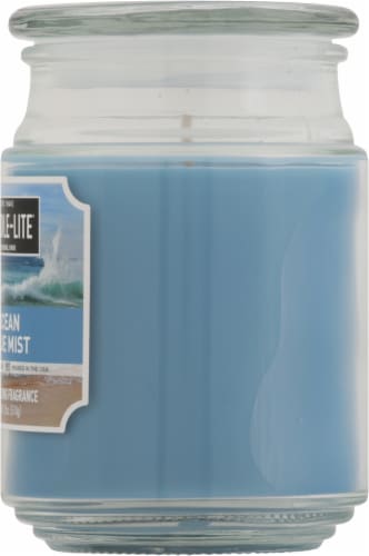 Candle-Lite™ Ocean Blue Mist Jar Candle Perspective: right