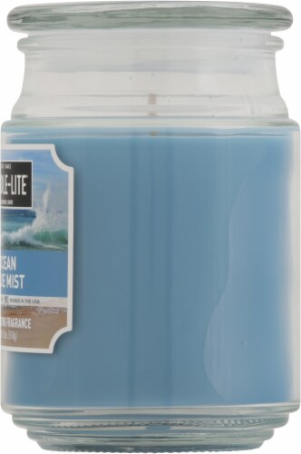 Candle-Lite™ Ocean Blue Mist Jar Candle Perspective: right