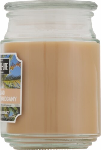 Candle-lite® Island Coconut Mahogany Jar Candle Perspective: right