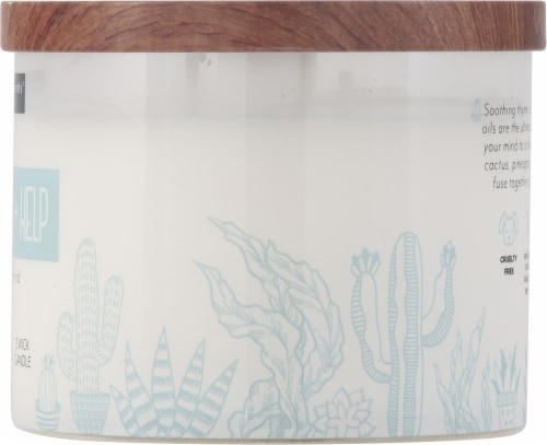 Essential Elements® Baja Cactus + Kelp Jar Candle Perspective: right