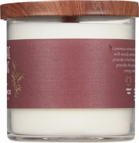 Candle-lite® Essential Elements® Wooden Wick Adventure is Calling Jar Candle - Mahogany and Vetiver Perspective: right