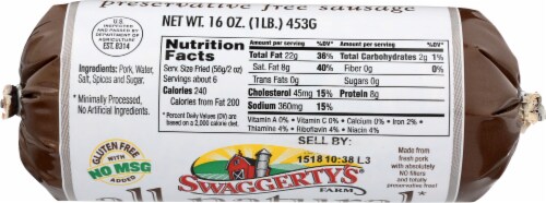 Swaggerty's Farm® All Natural Mild Sausage Roll Perspective: right