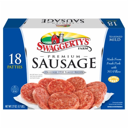Swaggerty’s Farm® 18 Premium Breakfast Sausage Patties, Mild
