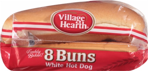 Village Hearth® Classic White Hot Dog Buns Perspective: right