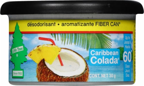 Little Trees® Fiber Can® Caribbean Colada® Air Freshener Perspective: right