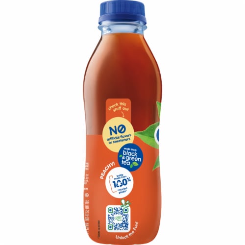 Snapple Peach Iced Tea Bottle Perspective: right