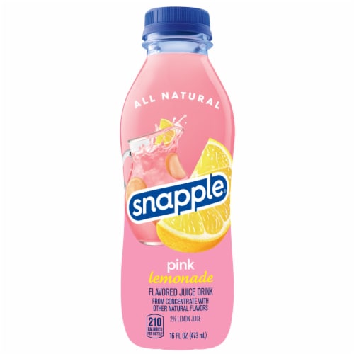 Snapple Pink Lemonade Bottle Perspective: right