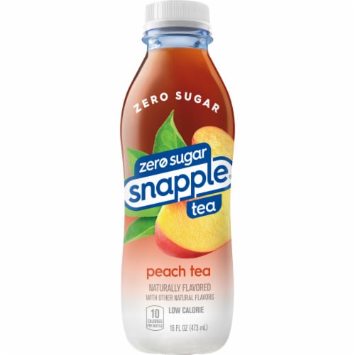 Snapple® Zero Sugar Peach Tea Perspective: right