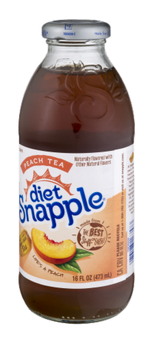 Diet Snapple Peach Tea Perspective: right