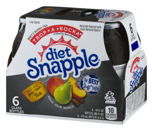 Snapple All Natural Diet Peach Tea, 6 bottles / 16 fl oz - Ralphs