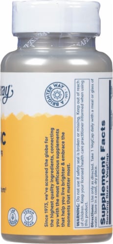 Solaray Zinc Vegetarian 50mg Capsules Perspective: right