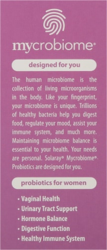 Solaray Mycrobiome Women's Formula Probiotic Enteric VegCaps Perspective: right