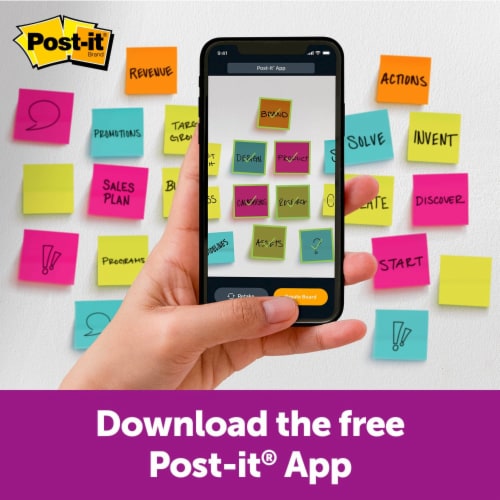 Post-it® Super Sticky Notes Cube - Assorted Perspective: right