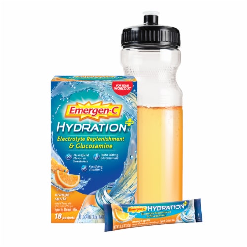 Emergen-C Hydration+ Sports Drink Mix with Vitamin C Powder Packets Perspective: right