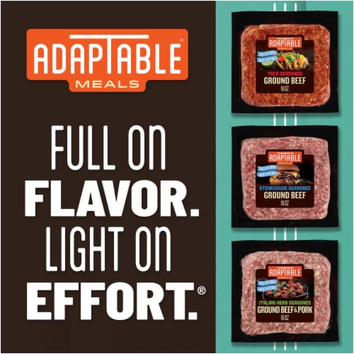 Adaptable Meals Taco Seasoned Ground Beef Perspective: right