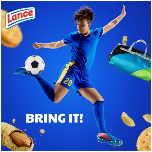 Lance Sandwich Crackers Toasty Peanut Butter 8 Individually Wrapped Packs Perspective: right
