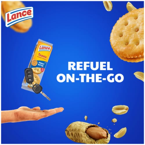 Lance Sandwich Crackers Toasty Peanut Butter 20 Individually Wrapped Packs Perspective: right