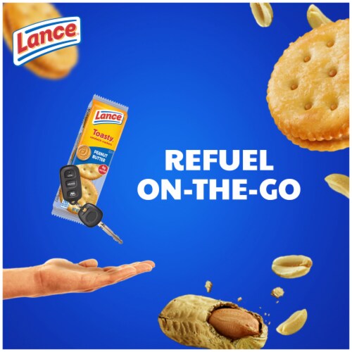 Lance Sandwich Crackers Toasty Peanut Butter 20 Individually Wrapped Packs Perspective: right