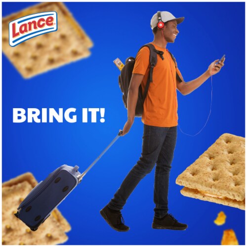 Lance Sandwich Crackers Made With Whole Grain Crackers Cheddar Cheese 8 Packs Perspective: right