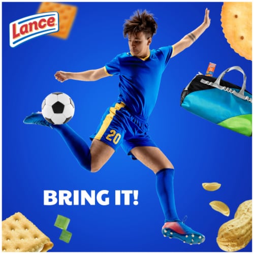 Lance Sandwich Crackers Variety Pack 3 Flavors 20 Individually Wrapped Packs Perspective: right