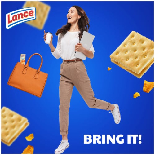 Lance Sandwich Crackers Captain's Wafer Grilled Cheese 10 Individual Packs Perspective: right