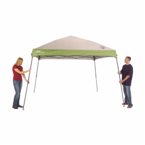 Coleman 10 Foot by 10 Foot Slant Leg Outdoor Canopy Gazebo Sun Shelter Green 1 Piece Kroger