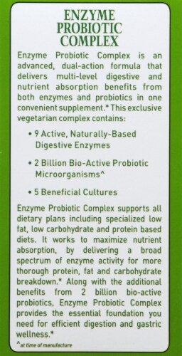 American Health Enzyme Probiotic Complex Vegetarian Capsules Perspective: right